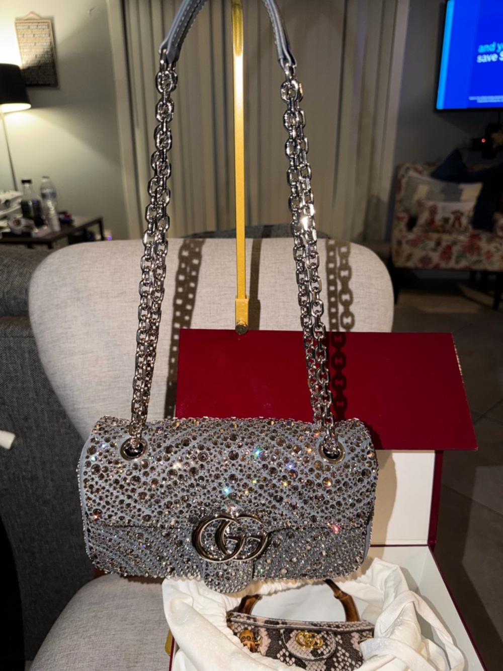 Gucci crystal Marmont flap  limited edition winter 2025 - Picture 8 of 13